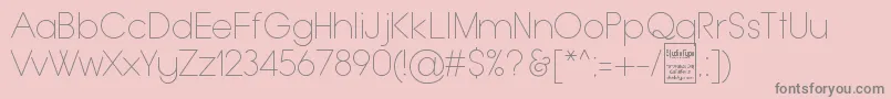 TypoGroteskThinDemo Font – Gray Fonts on Pink Background