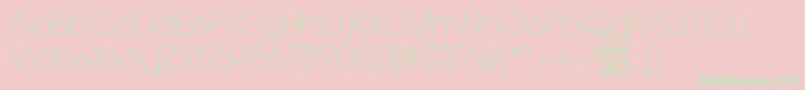 TypoGroteskThinDemo Font – Green Fonts on Pink Background