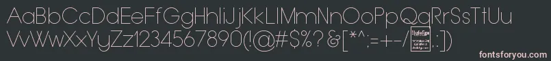 Fonte TypoGroteskThinDemo – fontes rosa em um fundo preto