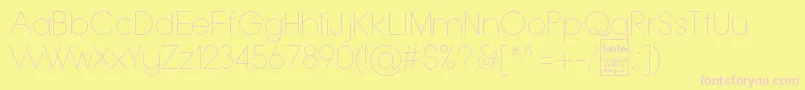 TypoGroteskThinDemo Font – Pink Fonts on Yellow Background