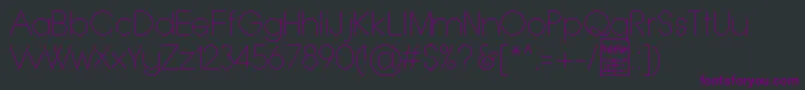 TypoGroteskThinDemo Font – Purple Fonts on Black Background
