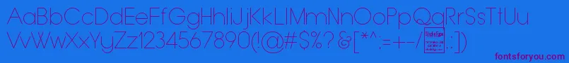 fuente TypoGroteskThinDemo – Fuentes Moradas Sobre Fondo Azul