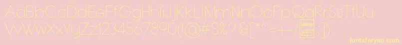 フォントTypoGroteskThinDemo – 黄色のフォント、ピンクの背景