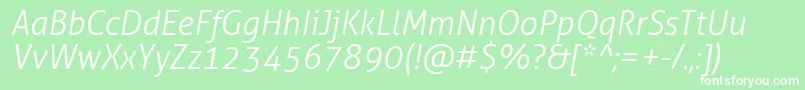 AllerLightItalic Font – White Fonts on Green Background