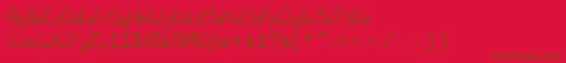 MeetTheSubmarine Font – Brown Fonts on Red Background