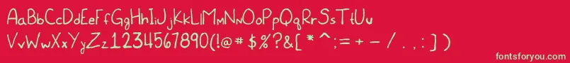 MeetTheSubmarine Font – Green Fonts on Red Background