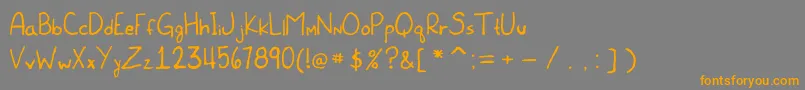 MeetTheSubmarine Font – Orange Fonts on Gray Background