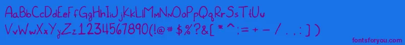 MeetTheSubmarine Font – Purple Fonts on Blue Background