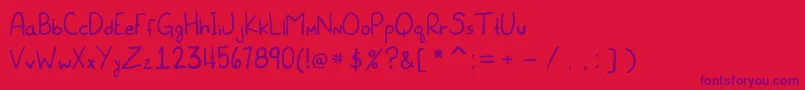 MeetTheSubmarine Font – Purple Fonts on Red Background
