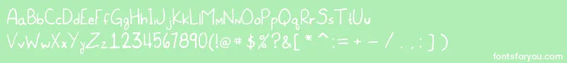 MeetTheSubmarine Font – White Fonts on Green Background