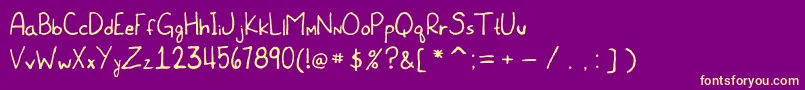 MeetTheSubmarine Font – Yellow Fonts on Purple Background