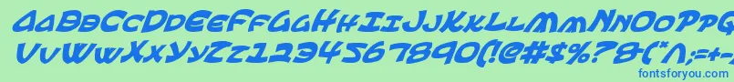 Ephesianbi Font – Blue Fonts on Green Background