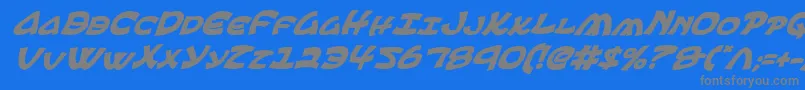 Ephesianbi-Schriftart – Graue Schriften auf blauem Hintergrund