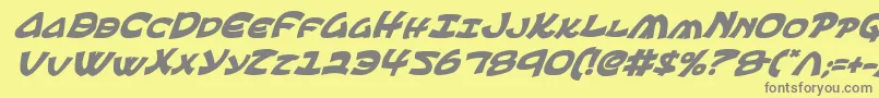 フォントEphesianbi – 黄色の背景に灰色の文字