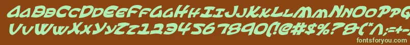 Шрифт Ephesianbi – зелёные шрифты на коричневом фоне