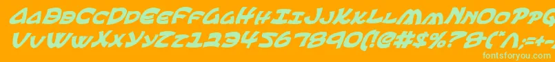 Ephesianbi Font – Green Fonts on Orange Background