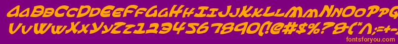 Ephesianbi Font – Orange Fonts on Purple Background