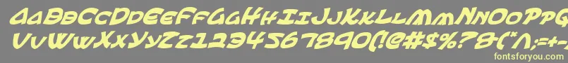 Шрифт Ephesianbi – жёлтые шрифты на сером фоне