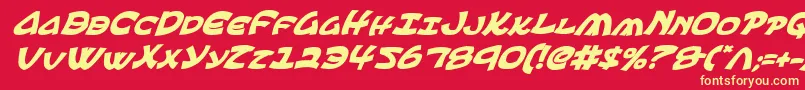 Ephesianbi Font – Yellow Fonts on Red Background