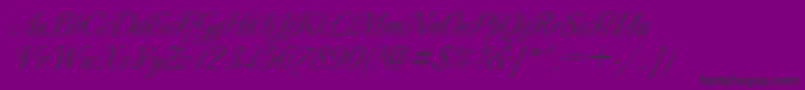 DecorItalic-Schriftart – Schwarze Schriften auf violettem Hintergrund