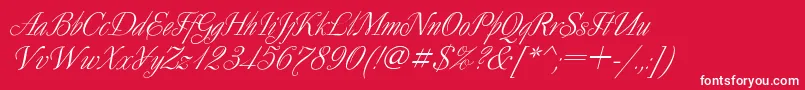 DecorItalic Font – White Fonts on Red Background