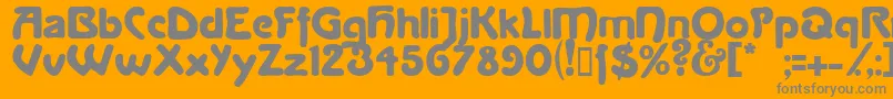 La Negrita Font – Gray Fonts on Orange Background
