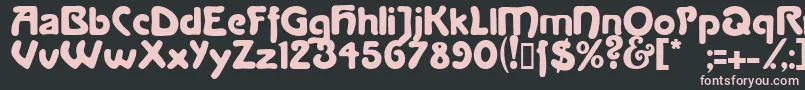 La Negrita Font – Pink Fonts on Black Background