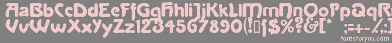 La Negrita Font – Pink Fonts on Gray Background
