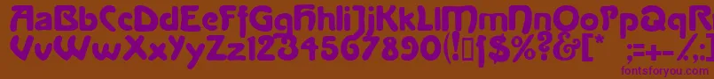 La Negrita Font – Purple Fonts on Brown Background