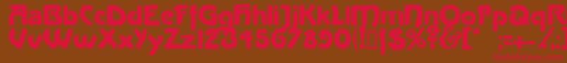 La Negrita Font – Red Fonts on Brown Background
