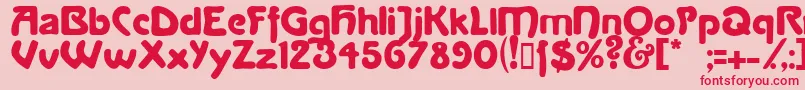 La Negrita Font – Red Fonts on Pink Background