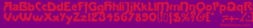La Negrita Font – Red Fonts on Purple Background