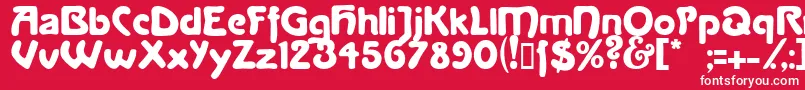 La Negrita Font – White Fonts on Red Background