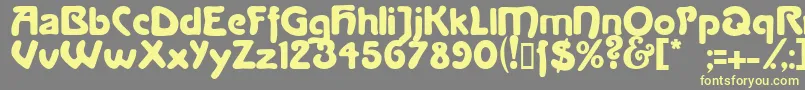 La Negrita Font – Yellow Fonts on Gray Background