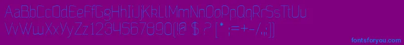 JalaneLight Font – Blue Fonts on Purple Background