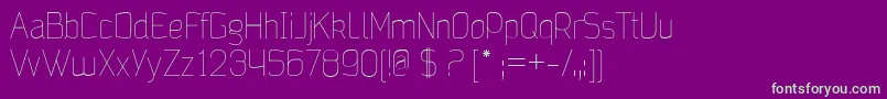 JalaneLight Font – Green Fonts on Purple Background