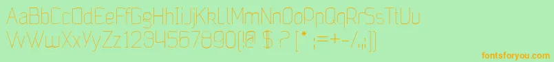 JalaneLight Font – Orange Fonts on Green Background