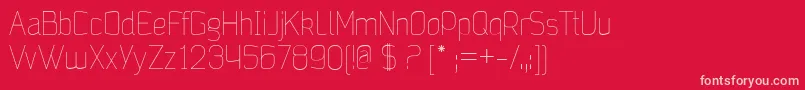 JalaneLight Font – Pink Fonts on Red Background