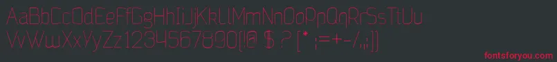 JalaneLight Font – Red Fonts on Black Background