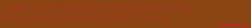 JalaneLight Font – Red Fonts on Brown Background