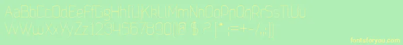 JalaneLight Font – Yellow Fonts on Green Background