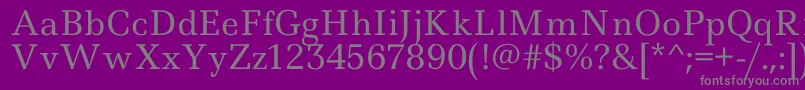 フォントLedger – 紫の背景に灰色の文字