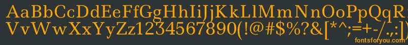 Ledger Font – Orange Fonts on Black Background