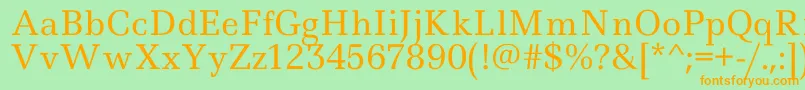 Ledger Font – Orange Fonts on Green Background