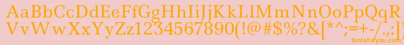 Ledger Font – Orange Fonts on Pink Background