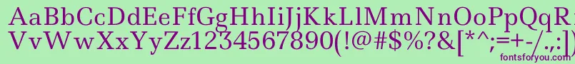 Ledger Font – Purple Fonts on Green Background