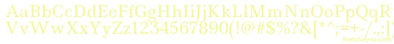 Ledger Font – Yellow Fonts on White Background