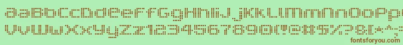 V5prc Font – Brown Fonts on Green Background