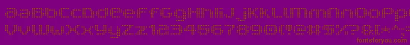 V5prc Font – Brown Fonts on Purple Background