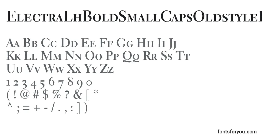 Schriftart ElectraLhBoldSmallCapsOldstyleFigures – Alphabet, Zahlen, spezielle Symbole